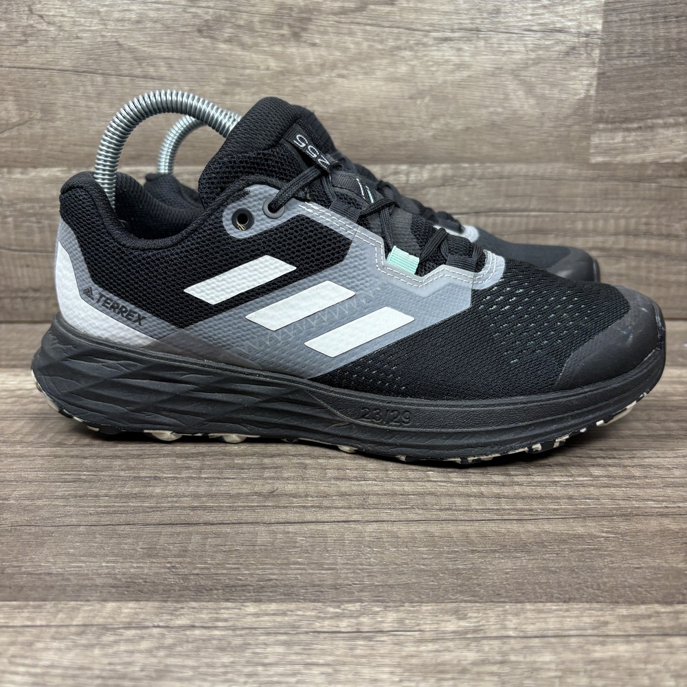 Adidas Terrex Two Flow Trail Black Womens US Size 7.5 FW2711 Running Shoes